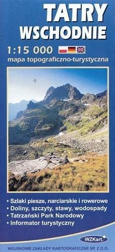 Mapa Tatry Wschodnie 1:15 000 WZKart