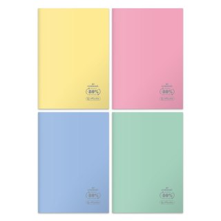 Paczka Zeszyt A5 60k linia eco pp pastel colors fsc pakiet 5 szt. mix