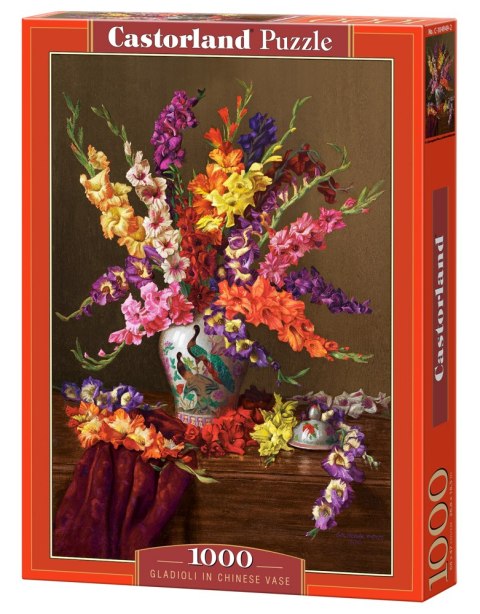 Puzzle 1000 Ladiole w chińskiej wazie C-104949 Puzzle 1000 Ladiole w chińskiej wazie C-104949