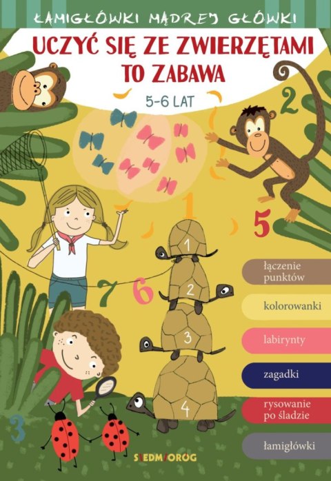 Uczyć się ze zwierzętami to zabawa. Łamigłówki mądrej główki wyd. 2023 Uczyć się ze zwierzętami to zabawa. Łamigłówki mądrej główki wyd. 2023