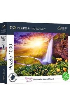 Puzzle 1000 UFT Romantic Sunset: Seljalandsfoss Waterfall Iceland 10756 Puzzle 1000 UFT Romantic Sunset: Seljalandsfoss Waterfall Iceland 10756