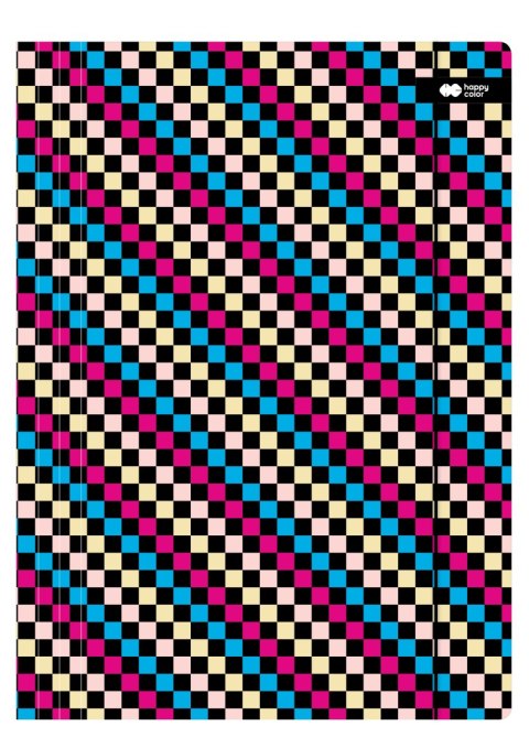 Teczka A4+ kartonowa z gumką SKATE szachownica mix. 24x31cm Happy Color Teczka A4+ kartonowa z gumką SKATE szachownica mix. 24x31cm Happy Color