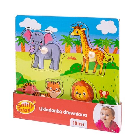 Układanka drewniana zoo uchwyty SPW83614 AN01 Układanka drewniana zoo uchwyty SPW83614 AN01