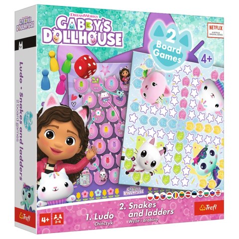 Gra 2w1 Chińczyk Węże i drabiny Gabby's Dollhouse 02590 Gra 2w1 Chińczyk Węże i drabiny Gabby's Dollhouse 02590