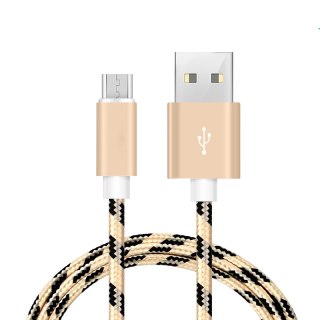 Kabel ładowarka microusb złoty