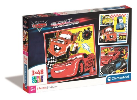 Puzzle 3 x 48 Super Cars Glow Racers 25309 Puzzle 3 x 48 Super Cars Glow Racers 25309