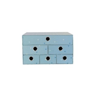 Pudełko na biurko z 6 szufladkami Sweet Blue