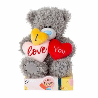 Maskotka Miś I Love You z sercami 18cm