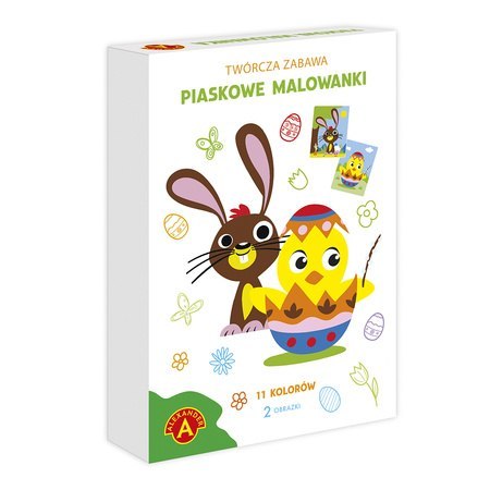 Piaskowe malowanki Wielkanocny Kurczaczek i Zajączek Piaskowe malowanki Wielkanocny Kurczaczek i Zajączek