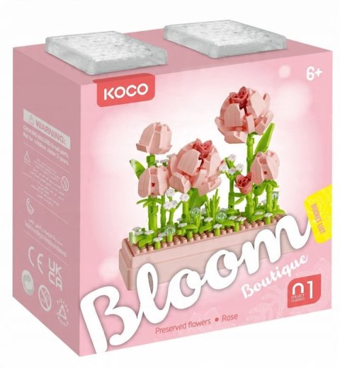 Klocki KOCO kwiaty róże 349 elementów Klocki KOCO kwiaty róże 349 elementów
