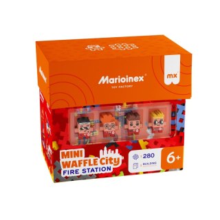 Klocki konstrukcyjne Waffle mini City Remiza Strażacka 280 elementów