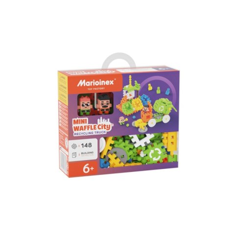 Klocki konstrukcyjne Waffle mini City Śmieciarka 148 elementów