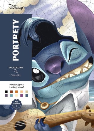 Portrety. Art therapy. Kolorowanka antystresowa. Disney. Zagadkowe rysunki