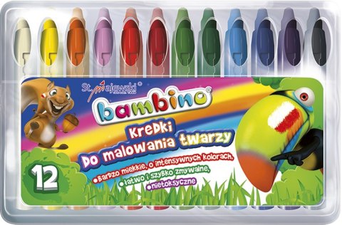 Kredki do malowania twarzy Bambino 12 kolorów Kredki do malowania twarzy Bambino 12 kolorów