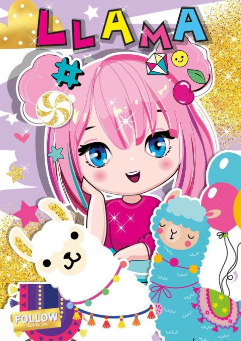 Llama. Kolorowanka Llama. Kolorowanka