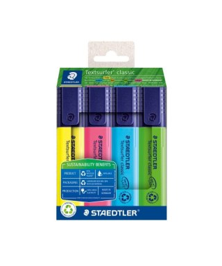 Zakreślacz Textsurfer classic Eco line 4 kolory Staedtler