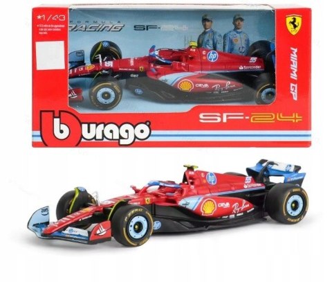 BBURAGO MODEL BOLID F1 Ferrari SF-24 GP Miami 2024 Carlos Sainz 1:43