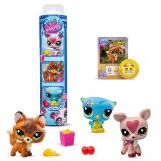 Littlest Pet Shop Tuba Zestaw 3 figurek zwierzątek +akcesoria seria 3 mix.