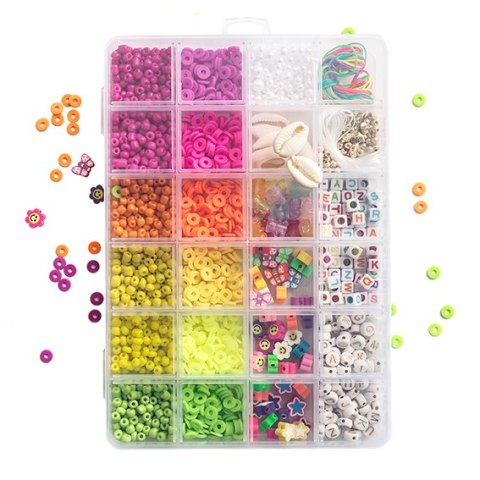 Zestaw koralików do wyrobu biżuterii z akcesoriami