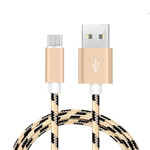 Kabel ładowarka microusb złoty