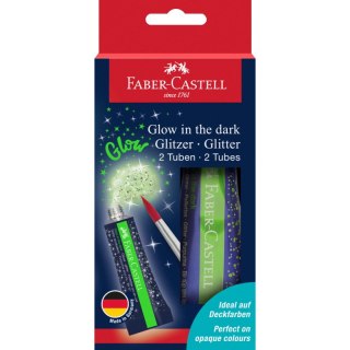 Brokat w żelu świecący w ciemności Faber-Castell 12 ml 2 szt.