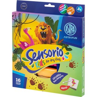 Lekka masa plastyczna Dżungla Sensorio Kids 16 kolorów 1 szt.mix