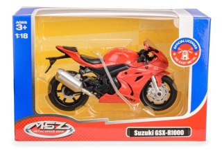 MSZ Motocykl Suzuki GSX-R1000 czerwony w skali 1:18