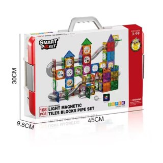 Klocki magnetyczne 168 elementów