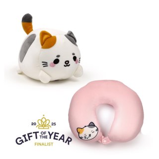 Poduszka podróżna z zabawką 2w1 Kot Lola CUSH378