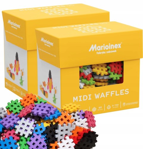Klocki konstrukcyjne Waffle midi 180 el