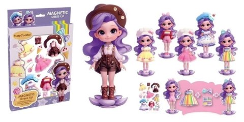 Układanka magnetyczna fioletowa zabawa w ubieranie