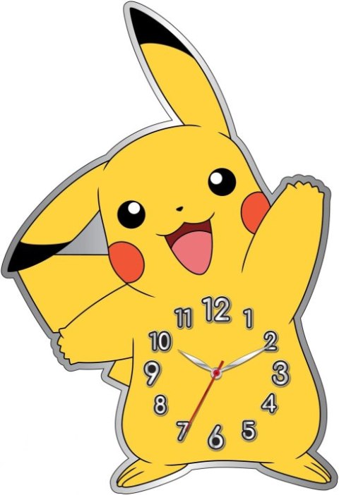 Zegar ścienny 3D Pikachu Pokemon metalowy POK3170