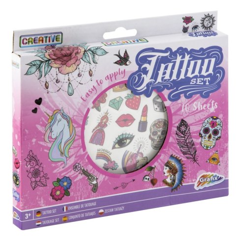 Zestaw do tatuażu dziewczynki różowy