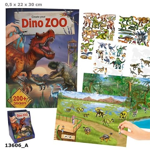 Zestaw kreatywny z naklejkami Dino ZOO 13606A