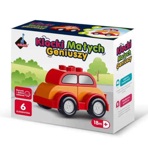 Klocki małych geniuszy Autko 6 elementów
