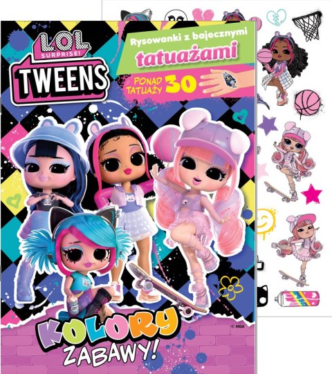 Kolory zabawy. L.O.L. Surprise! Rysowanki z bajecznymi tatuażami