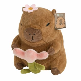 Pluszowa Kapibara z kwiatem 27cm