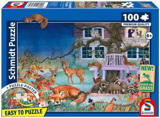 Puzzle 100 PQ Zwierzęta nocą 113646