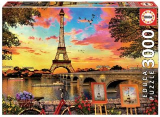 Puzzle 3000 Zachód słońca w Paryżu 109599