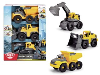 Zestaw pojazdów budowlanych Volvo Dickie 3-pak 16cm