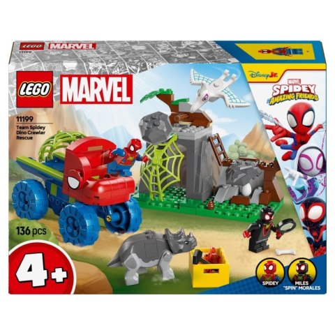 Lego Misja ratunkowa zespołu Spidey'ego w dinoterenówce 11199
