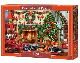 Puzzle 500 Cozy Fireplace and Dogs BN B-54060