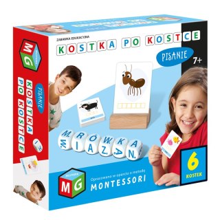 Montessori zabawka edukacyjna kostka po kostce pisanie 6 kostek