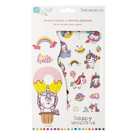 Tatuaże świecące w ciemności Jednorożce
