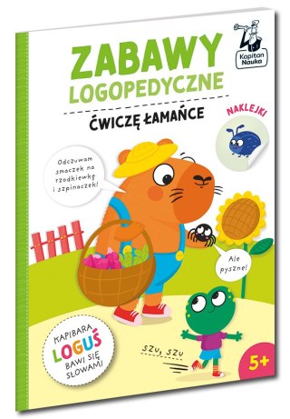 Ćwiczę łamańce. Kapitan Nauka. Zabawy logopedyczne. Kapibara Loguś
