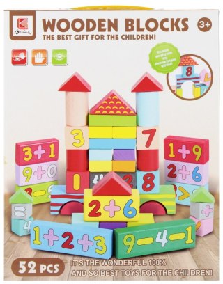 Klocki drewniane 52 elementy