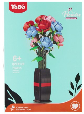 Klocki konstrukcyjne Kwiaty 756 elementów