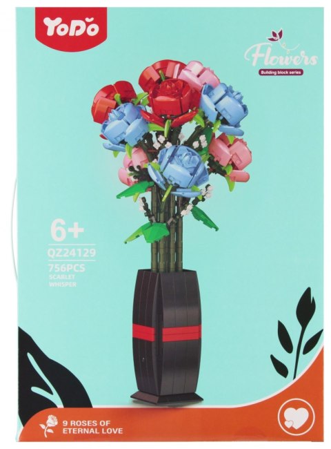 Klocki konstrukcyjne Kwiaty 756 elementów