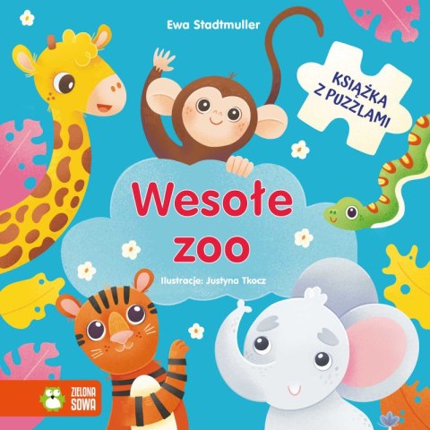 Wesołe zoo. Książka z puzzlami