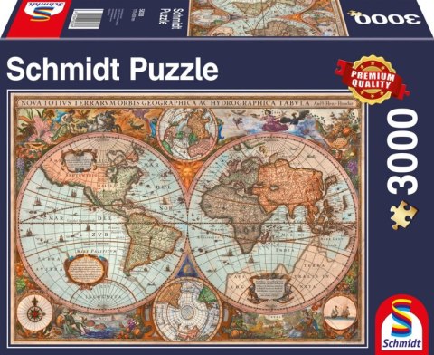 Puzzle 3000 PQ Starożytna mapa świata
